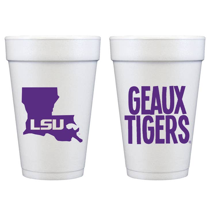 Gameday Foam Cups 16 Oz Set of 10 