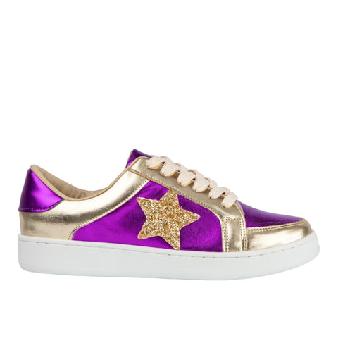 Wholesale Mardi Gras glitter sparkle tennis shoes for your store