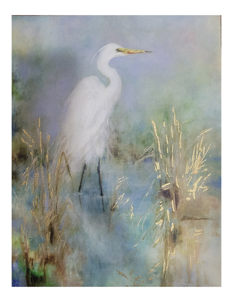 "Great White Egret" Blank Card