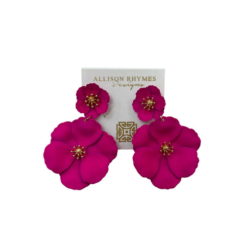 Fuchsia Flower Earrings