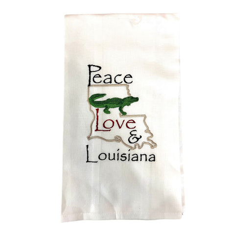 "Peace Love Louisiana" Kitchen Towel