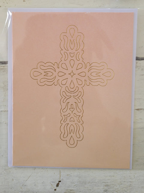 Gold Foiled Cross Card