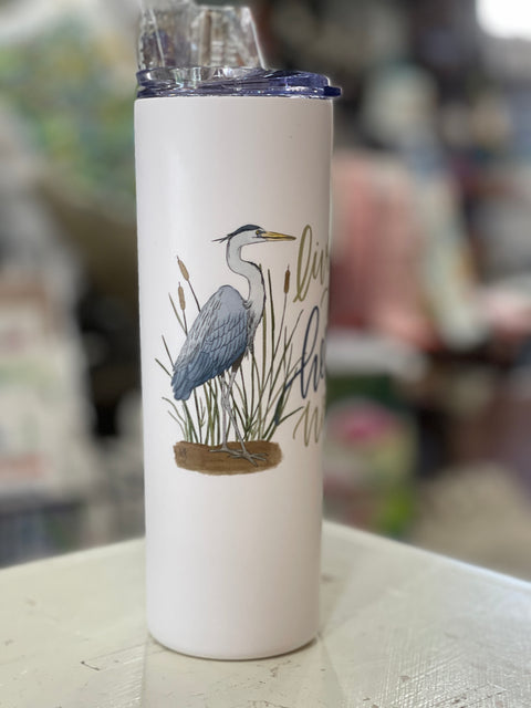 Live in the Heron Now 20oz Insulated Tumbler